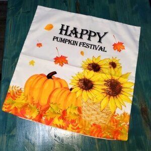 New Happy Pumpkin Fall Pillow Cover